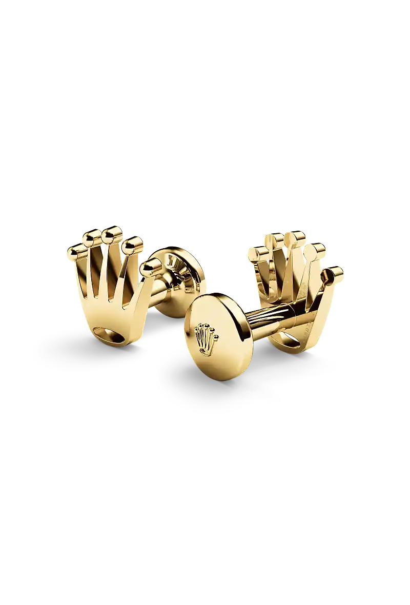 ‘Crown’ cufflinks Yellow gold - A1018 at Raffi Jewellers