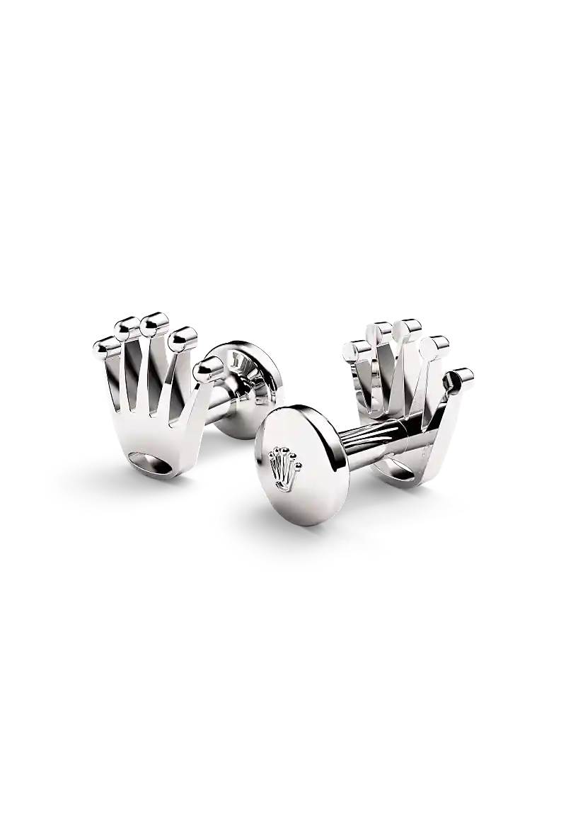 ‘Crown’ cufflinks White gold - A1019 at Raffi Jewellers