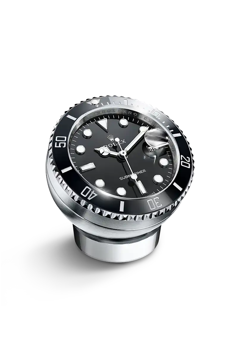 Submariner Date desk clock Stainless steel - C909010LN-0001 at Raffi Jewellers