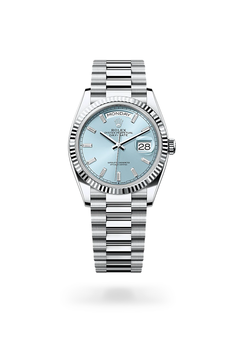 Day-Date 36 Oyster, 36 mm, platinum - M128236-0009 at Raffi Jewellers