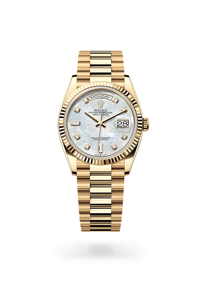 Day-Date 36 Oyster, 36 mm, yellow gold - M128238-0011 at Raffi Jewellers