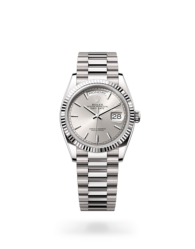 Rolex Day-Date 36 Oyster, 36 mm, white gold - M128239-0005 at Raffi Jewellers