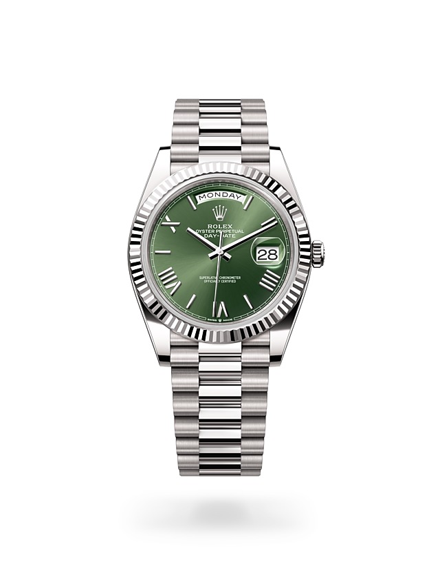 Rolex Day-Date 40 Oyster, 40 mm, white gold - M228239-0033 at Raffi Jewellers