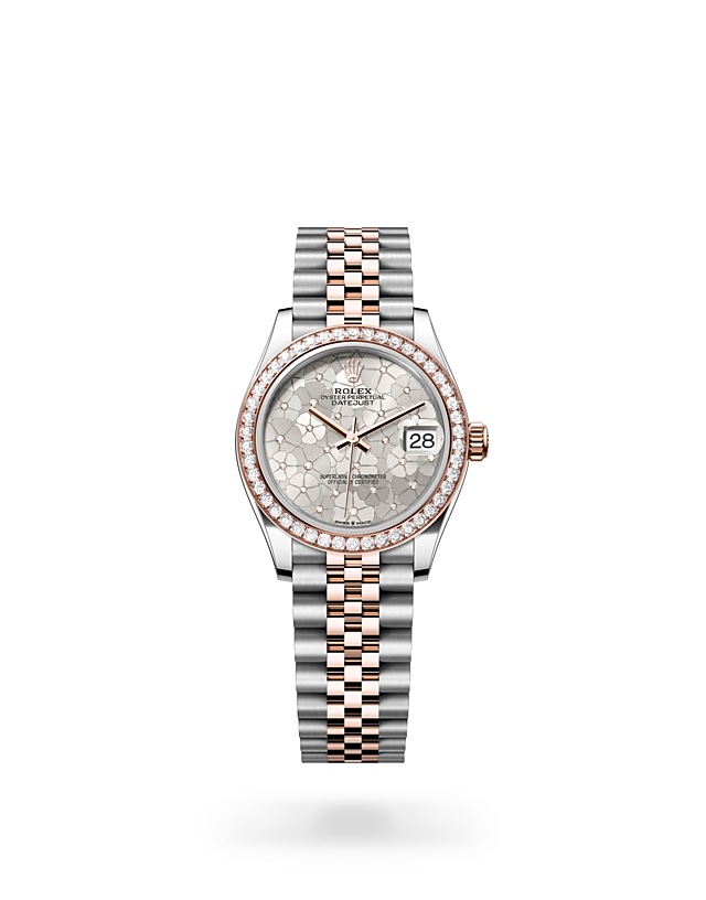 Rolex Datejust 31 Oyster, 31 mm, Oystersteel, Everose gold and diamonds - M278381RBR-0032 at Raffi Jewellers