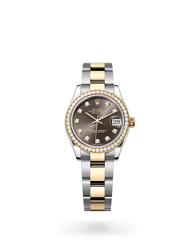 Rolex Datejust 31 Oyster, 31 mm, Oystersteel, yellow gold and diamonds - M278383RBR-0021 at Raffi Jewellers