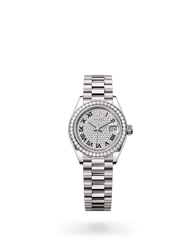 Rolex Lady-Datejust Oyster, 28 mm, white gold and diamonds - M279139RBR-0014 at Raffi Jewellers
