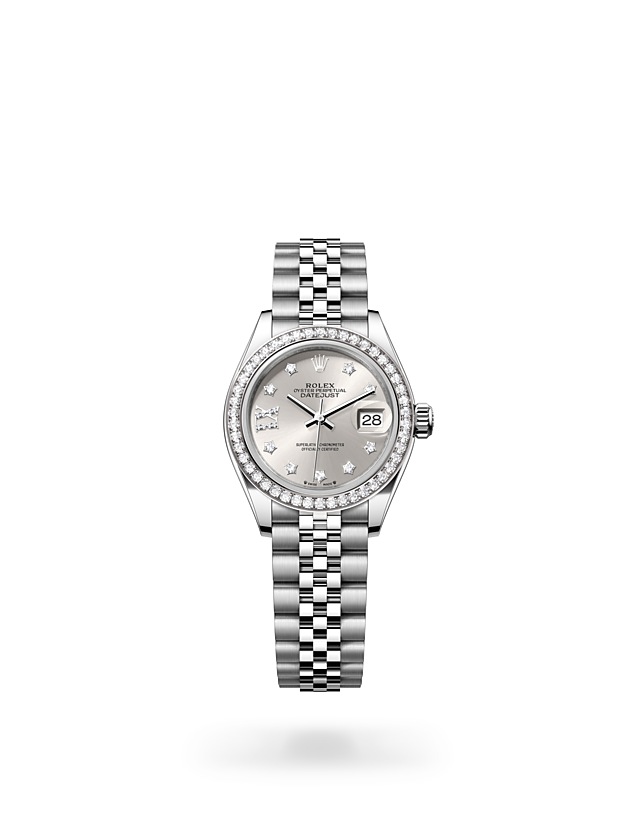 Rolex Lady-Datejust Oyster, 28 mm, Oystersteel, white gold and diamonds - M279384RBR-0021 at Raffi Jewellers