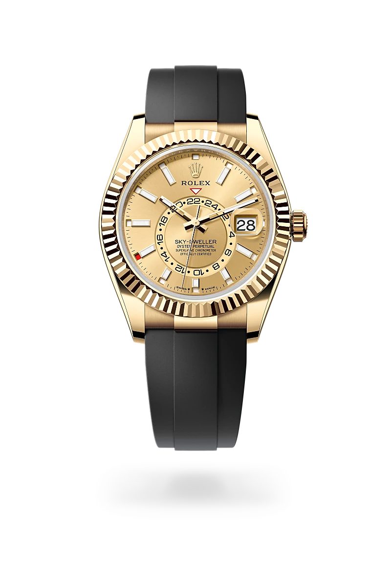 Sky-Dweller Oyster, 42 mm, yellow gold - M336238-0001 at Raffi Jewellers