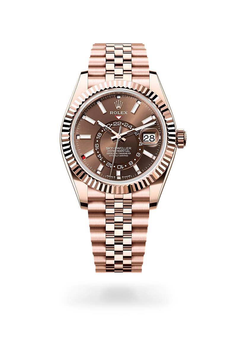 Sky-Dweller Oyster, 42 mm, Everose gold - M336935-0006 at Raffi Jewellers