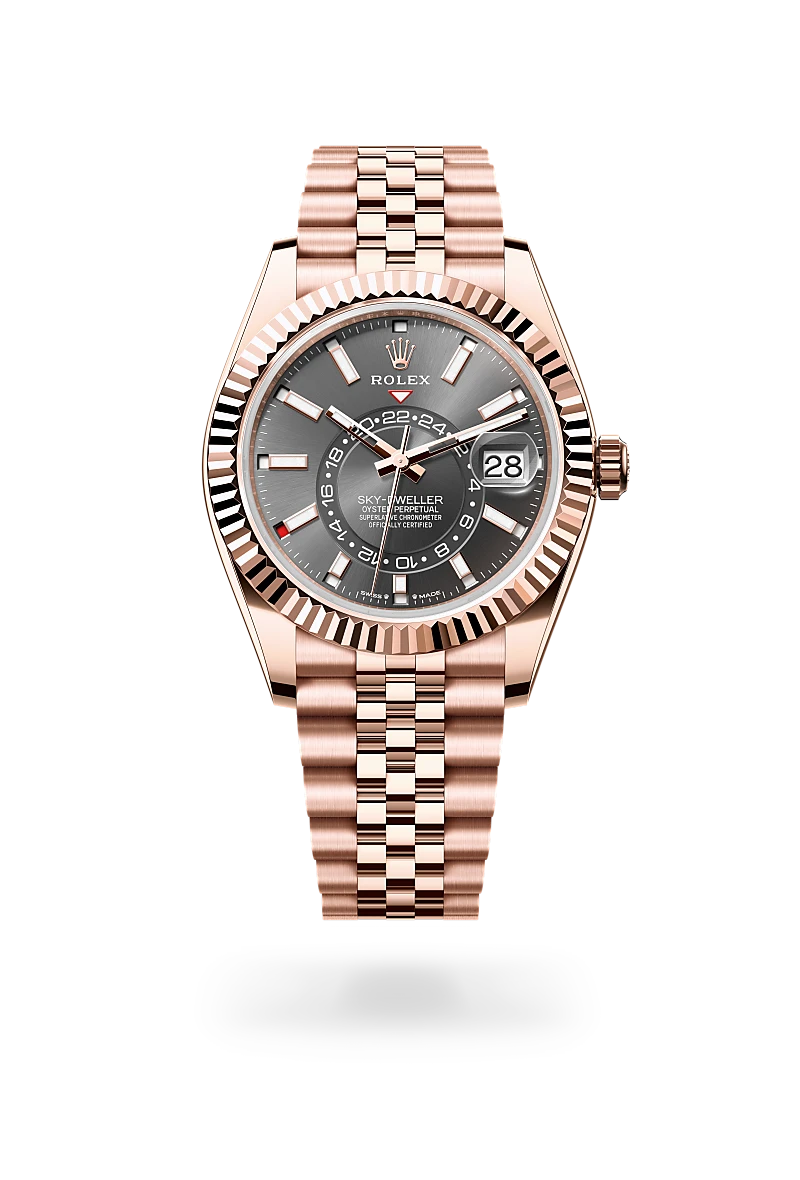 Sky-Dweller Oyster, 42 mm, Everose gold - M336935-0008 at Raffi Jewellers