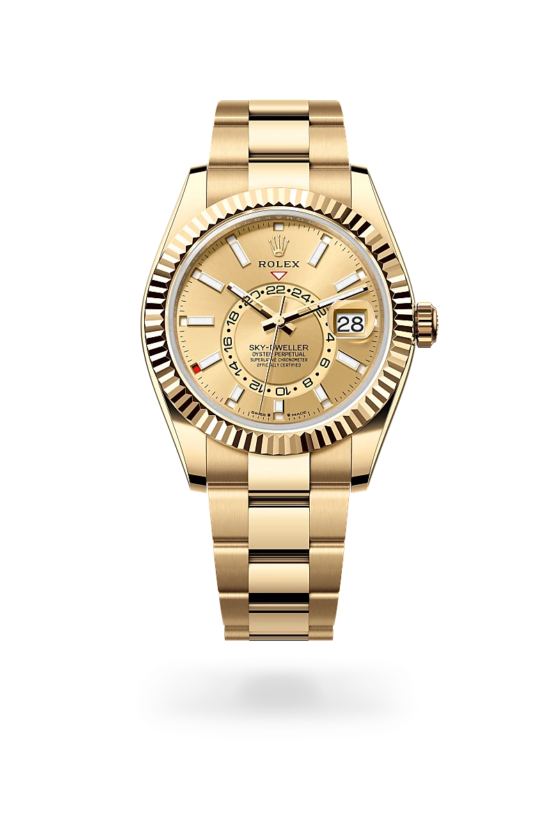 Sky-Dweller Oyster, 42 mm, yellow gold - M336938-0001 at Raffi Jewellers