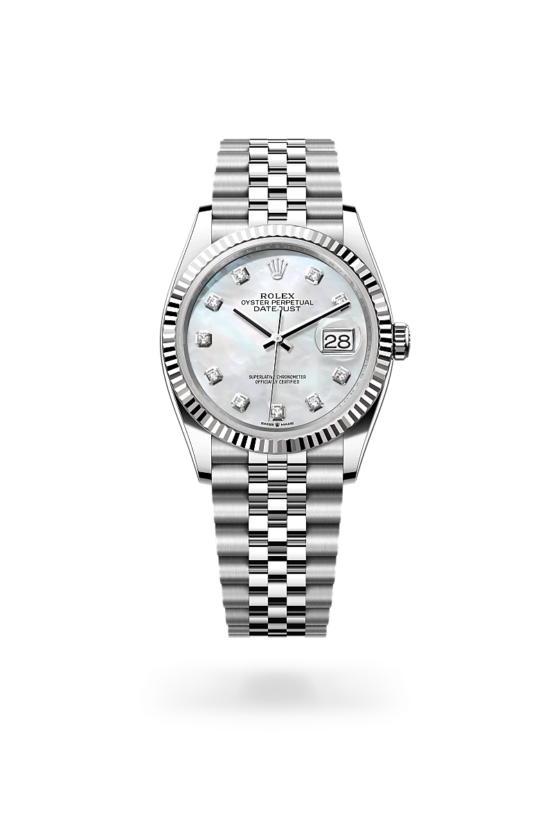 Datejust 36 Oyster, 36 mm, Oystersteel and white gold - M126234-0019 at Raffi Jewellers