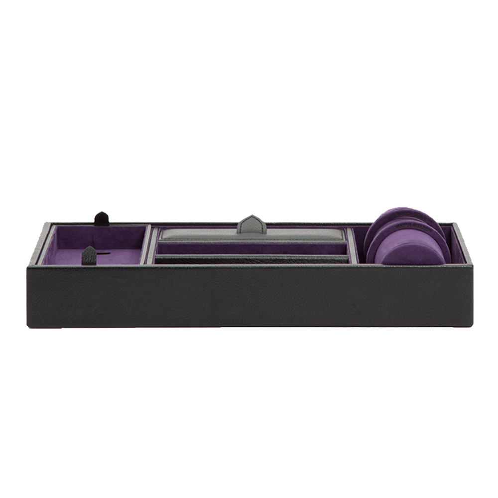 Blake Valet Tray With Cuff - Black Pebble