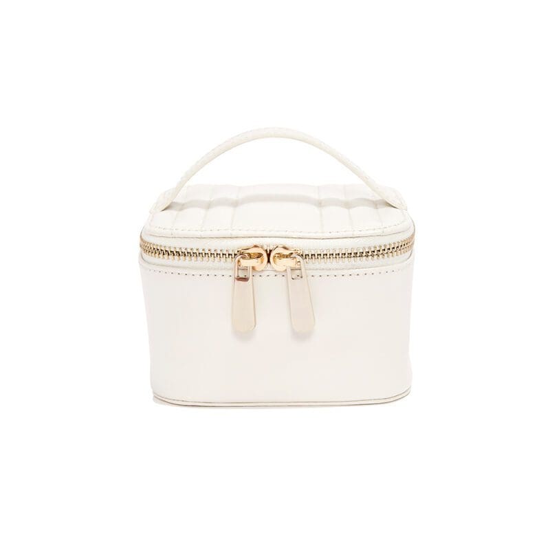 Maria Zip Jewelry Cube - White