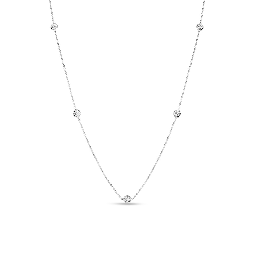 NECKLACE WITH 5 DIAMOND STATIONS - Raffi Jewellers Toronto and Mississauga