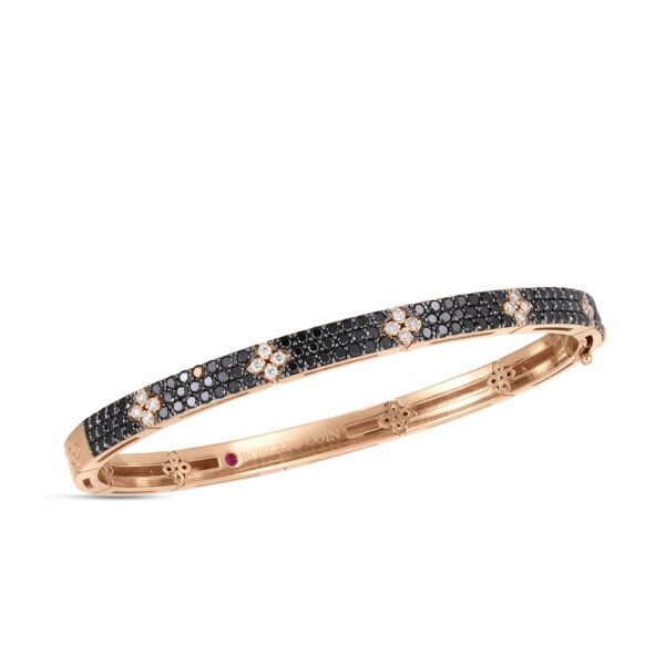 18K ROSE GOLD LOVE IN VERONA RAINBOW BANGLE W. SAPPHIRES AND