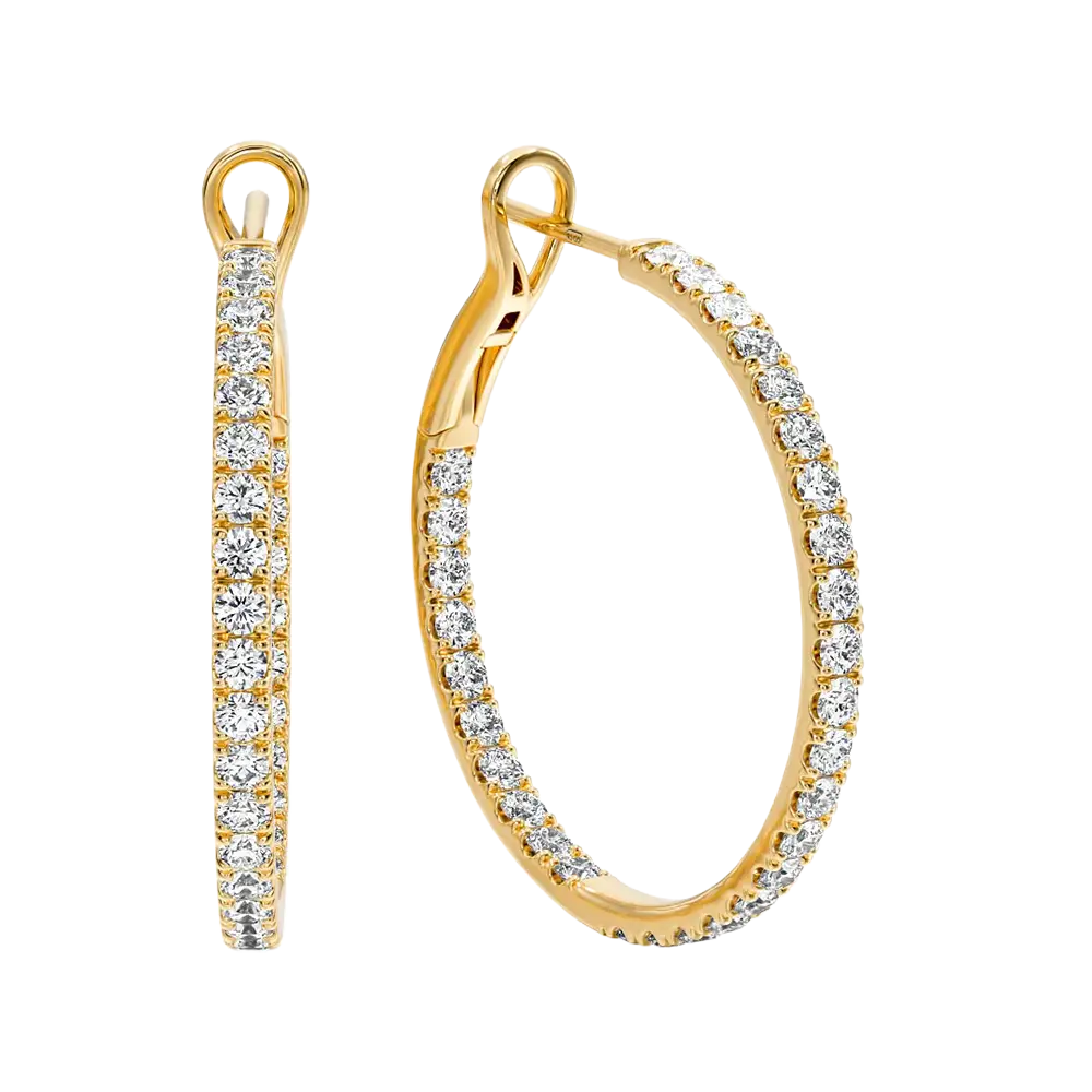 Yellow_Pers_Diamond hoops 30mm_00001 - Raffi Jewellers Toronto and Mississauga Yellow_Pers_Diamond hoops 30mm_00001